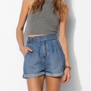 UO BDG High-Rise Belted Denim Shorts 2